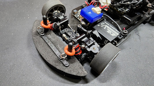 1/28 scale front Bumper Lexan Post Mount system for the RTRC RTA Chassis