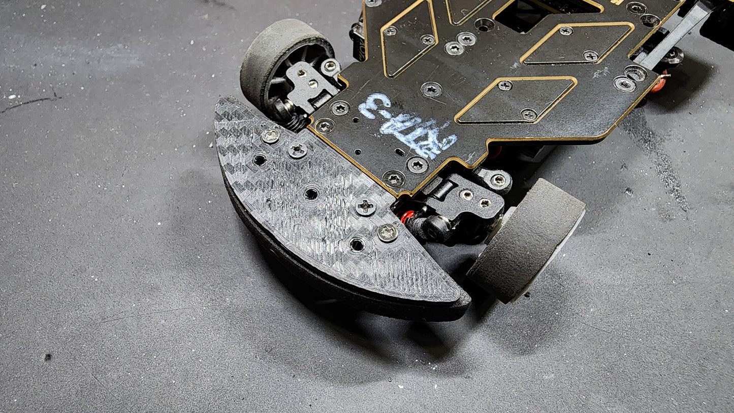 1/28 scale front Bumper Lexan Post Mount system for the RTRC RTA Chassis