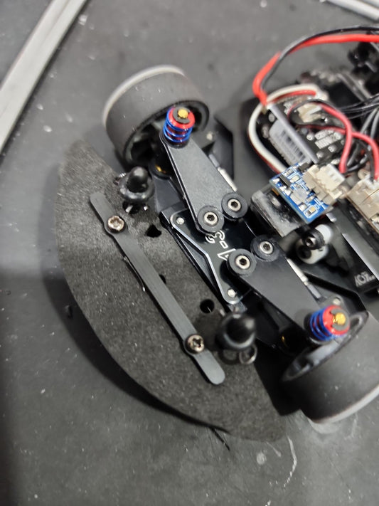 1/28 scale front Bumper and Lexan Post mount system for the MWX R1 Chassis