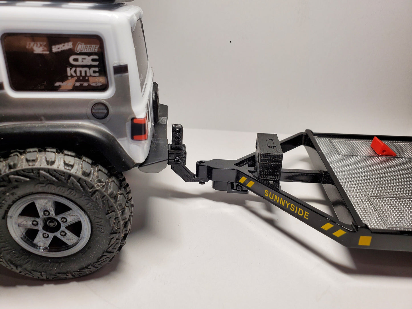 Trailer Drop Hitch for SCX24 Jeep and C10 Crawlers Adjustable