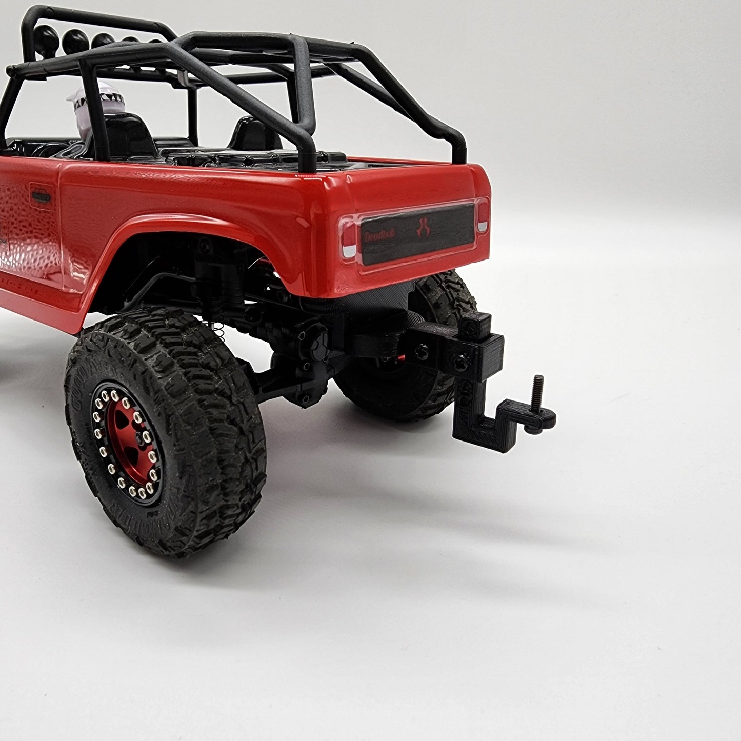 Trailer Drop Hitch for SCX24 Deadbolt Crawlers Adjustable