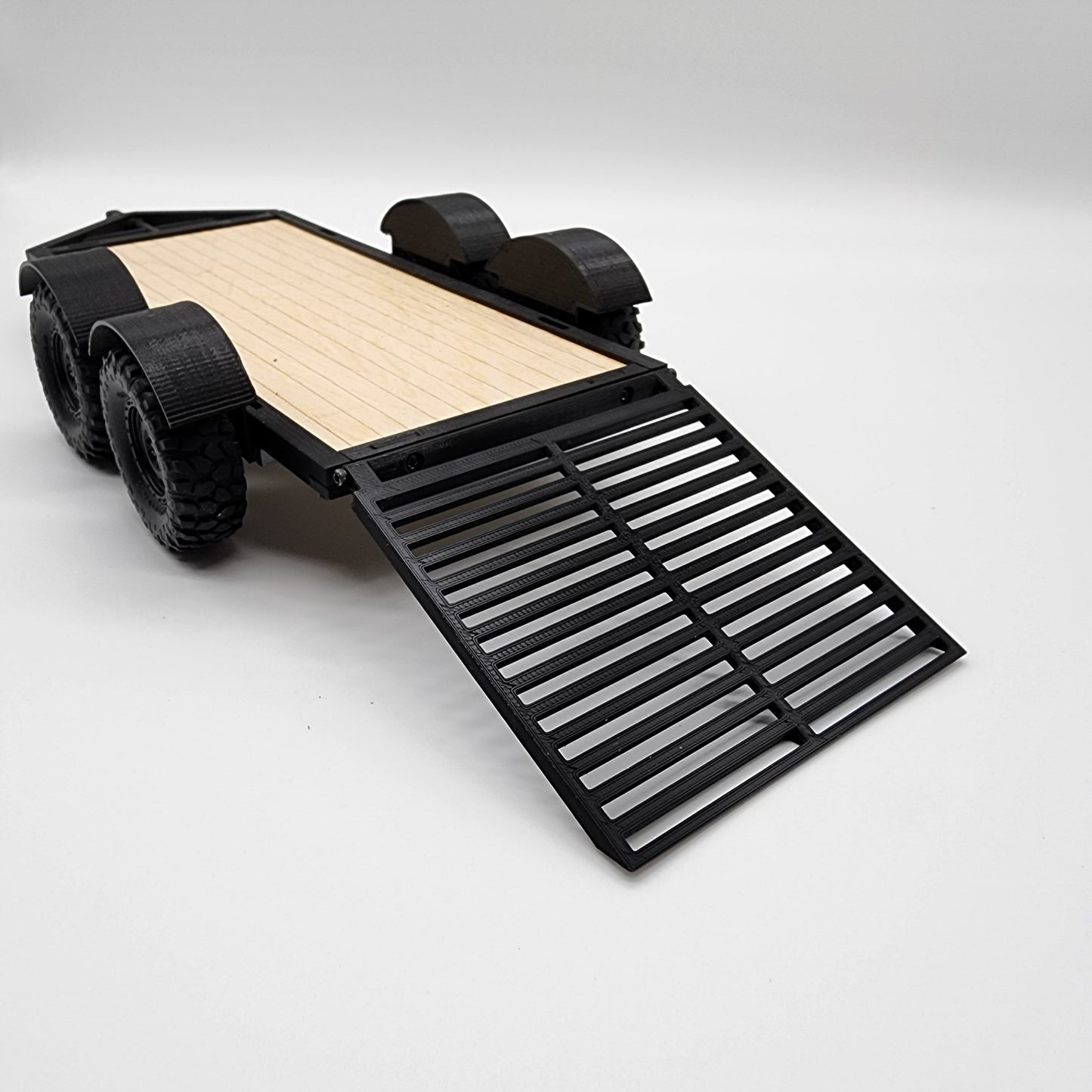 1/24 Scale Trailer Kit: Axial Wheels, Bearings, Wood Bed