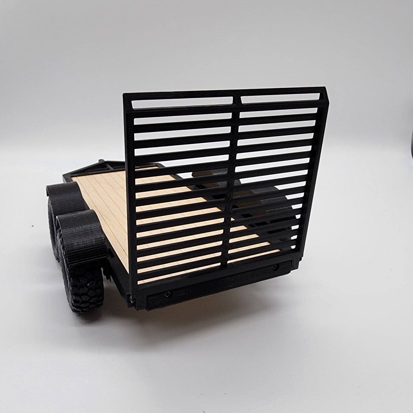 1/24 Scale Trailer Kit: Axial Wheels, Bearings, Wood Bed