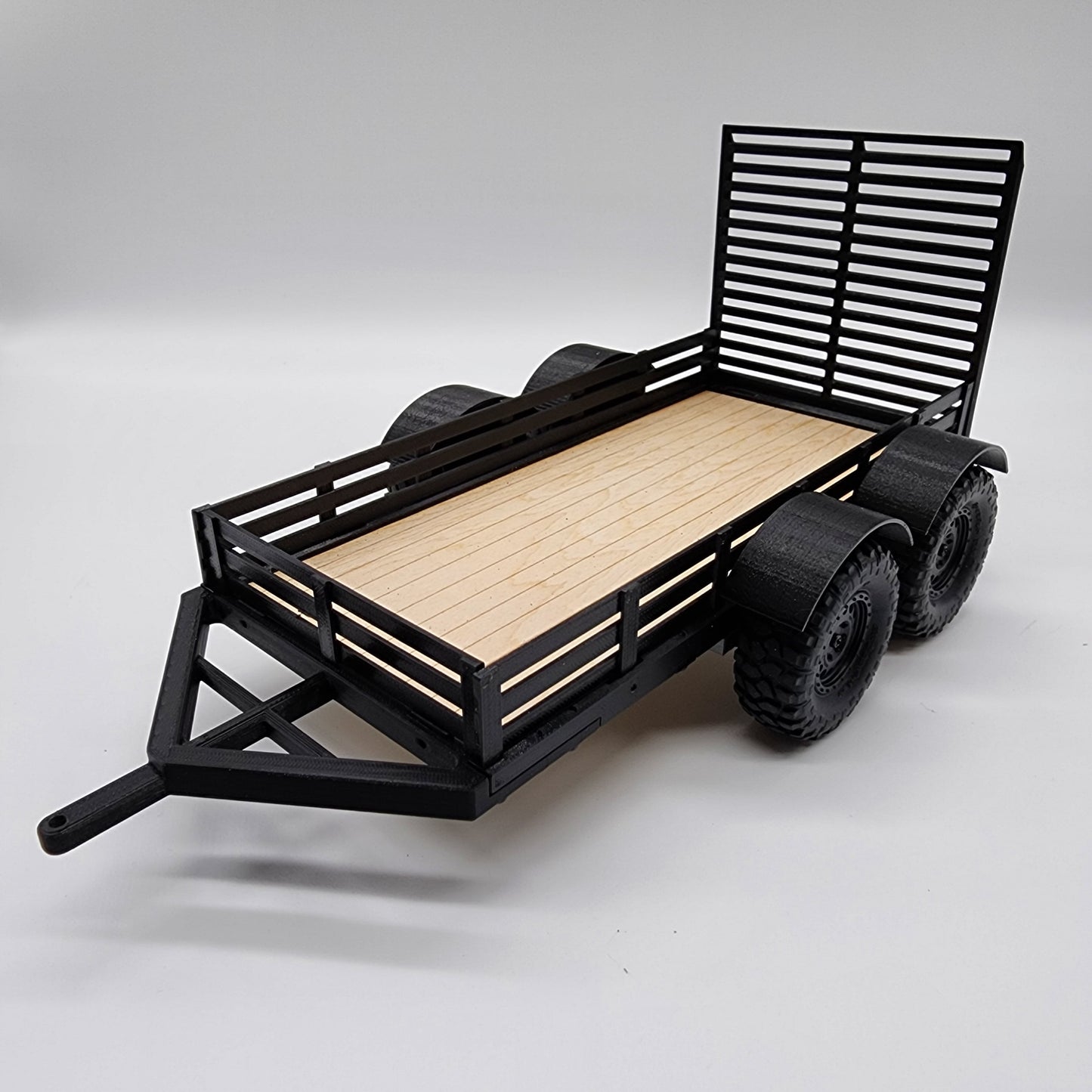 1/24 Scale Trailer Kit: Axial Wheels, Bearings, Wood Bed