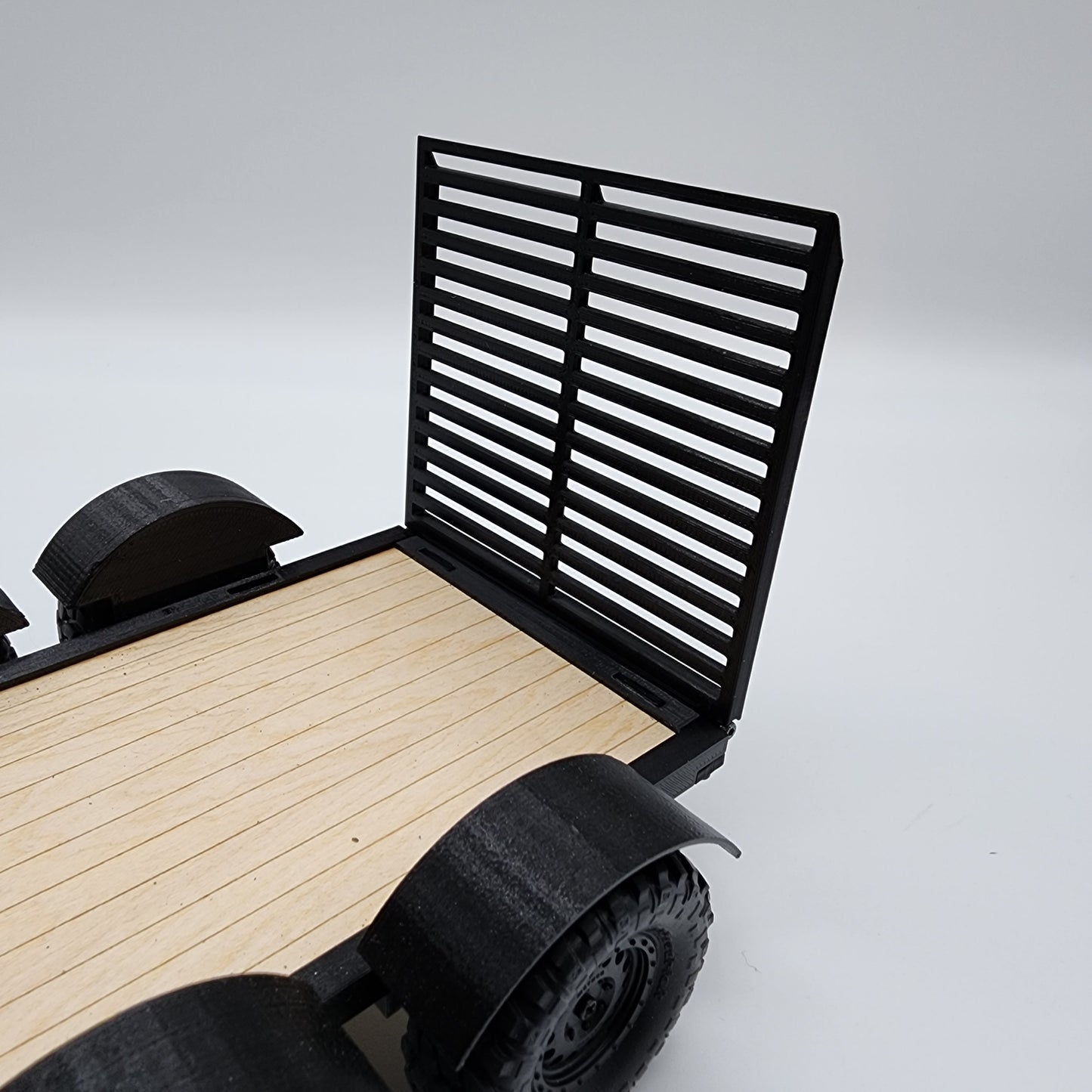 1/24 Scale Trailer Kit: Axial Wheels, Bearings, Wood Bed