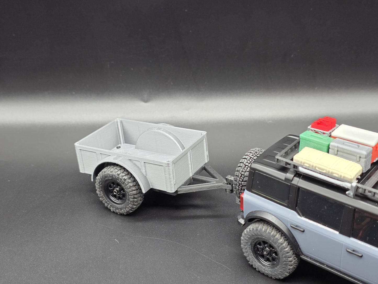 Trailers for Axial SCX30 Bronco Jeep Red Cat 1/30 scale Crawlers