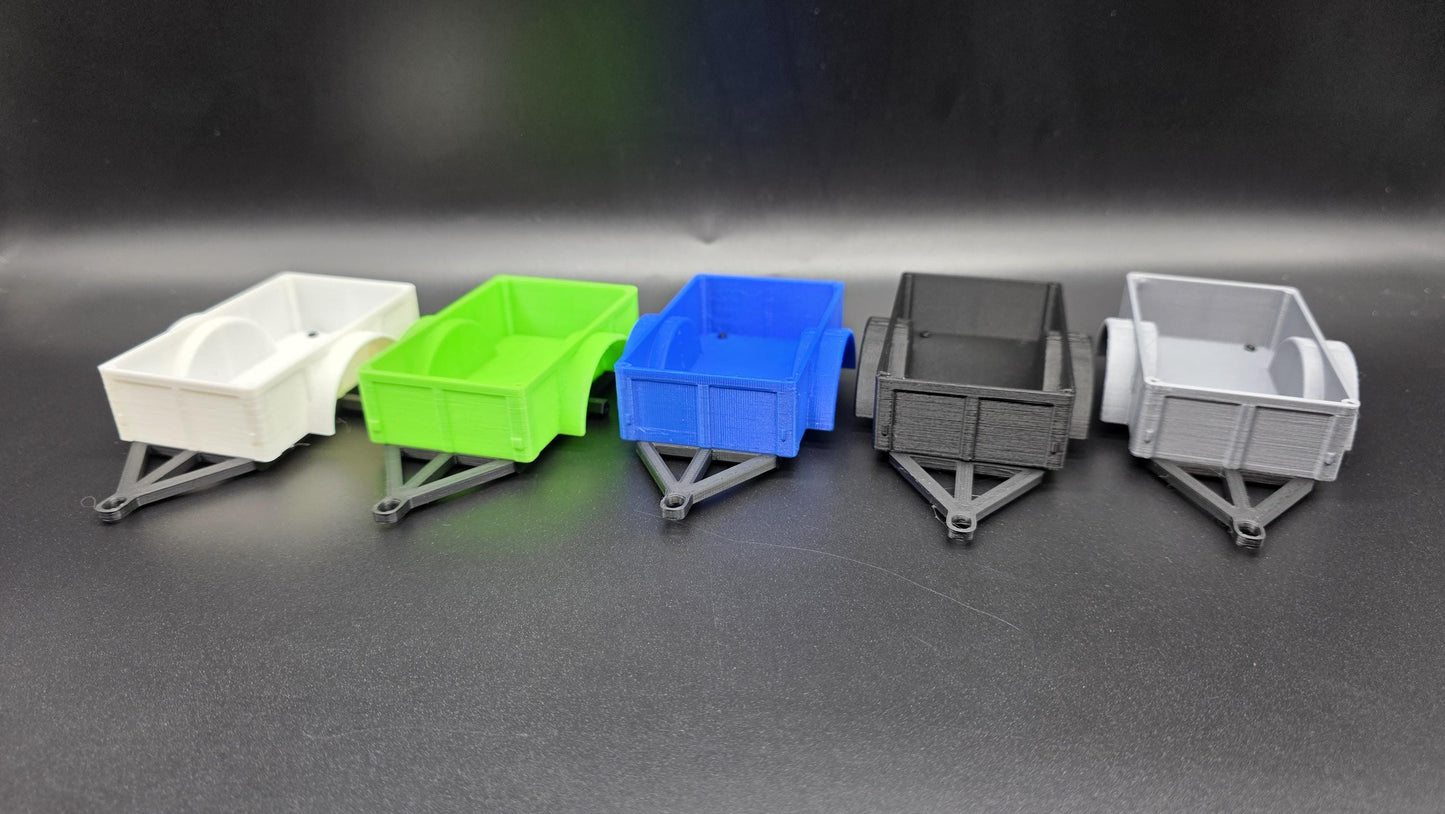 Trailers for Axial SCX30 Bronco Jeep Red Cat 1/30 scale Crawlers