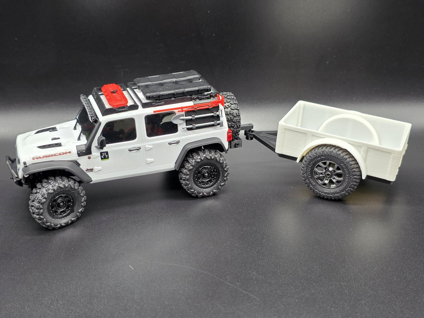 Trailers for Axial SCX30 Bronco Jeep Red Cat 1/30 scale Crawlers