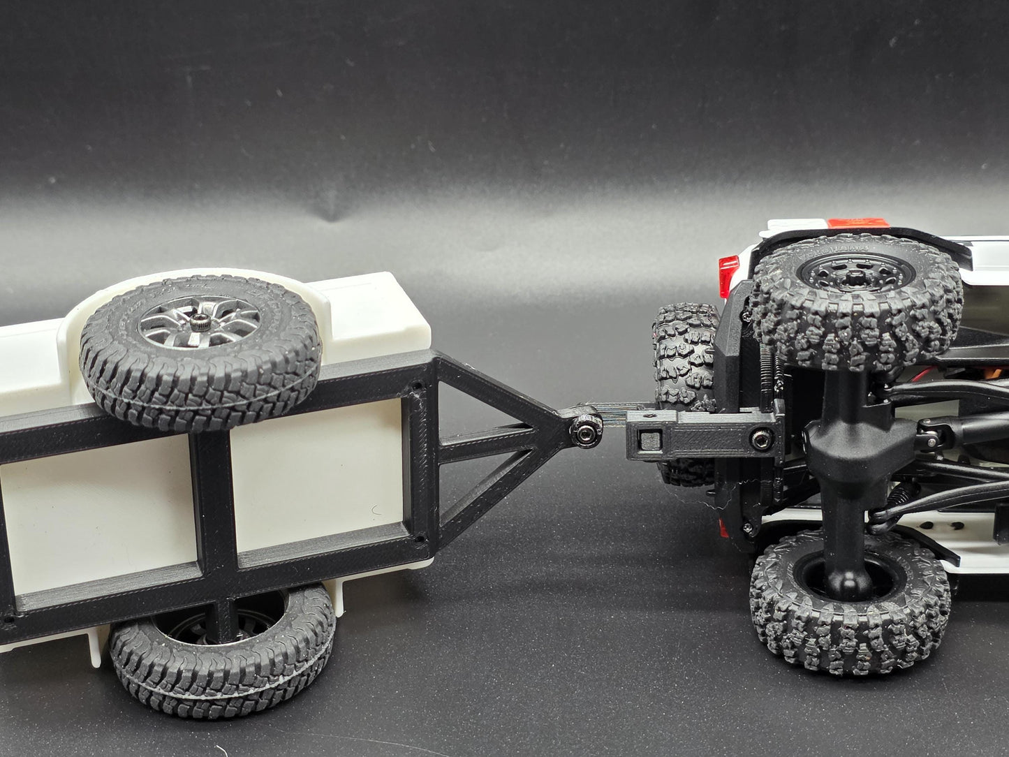 Trailers for Axial SCX30 Bronco Jeep Red Cat 1/30 scale Crawlers